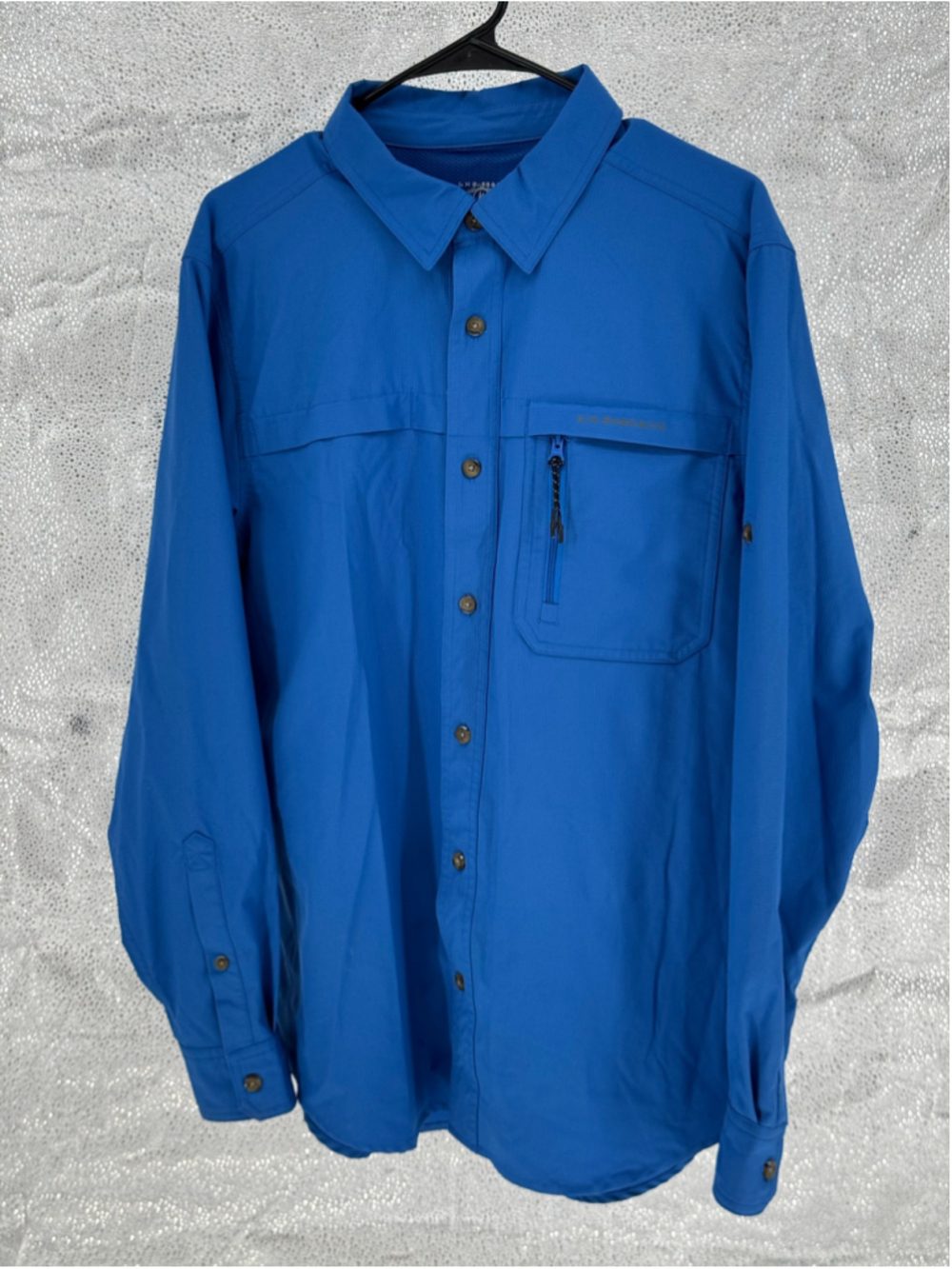 Men's G.H. Bass & Co. Blue Long Sleeve Button Down Shirt Size M